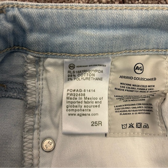 AG Adriano Goldschmied Women's Jeans Size 25 Blue Denim Prima Cigarette Crop EUC - Picture 13 of 16